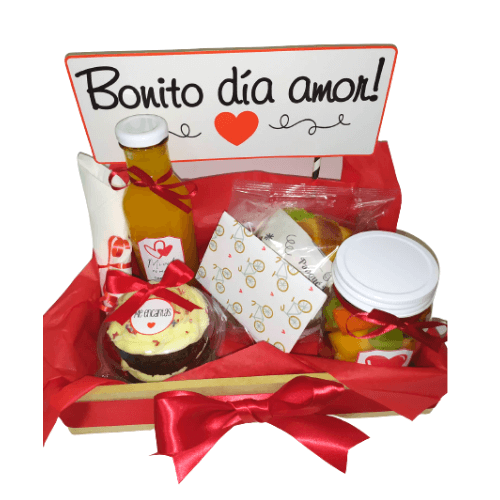 Bandeja sorpresa bonito día amor