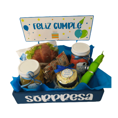 Bandeja sorpresa cumple banderín chico