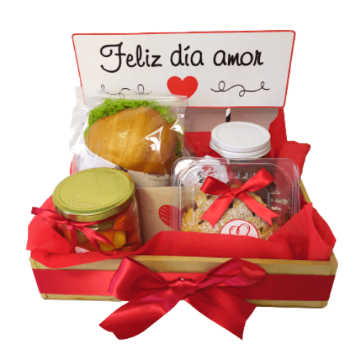 Bandeja sorpresa feliz día amor