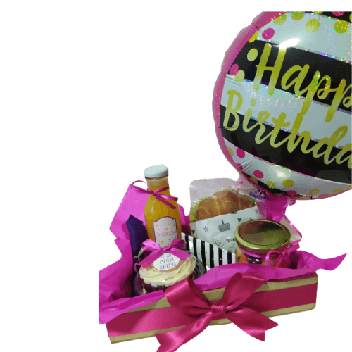 Bandeja sorpresa globo feliz cumple